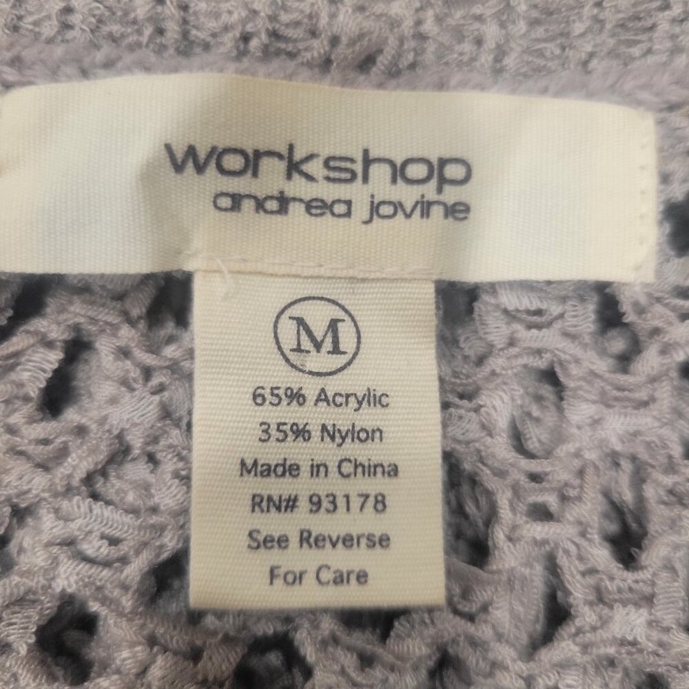 Workshop Andrea Jovine Taupe Open Knitted Sweater - Size M - Picture 8 of 9